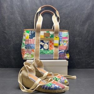 COPY - Beautiful Coach Kerrie Patchwork Bag with Matching Shoes.